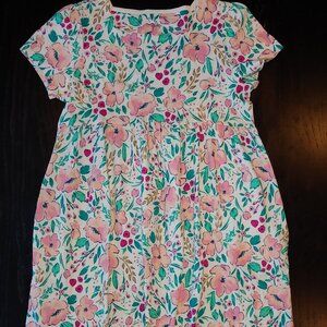 Lands' End floral Cotton Dress size 10-12